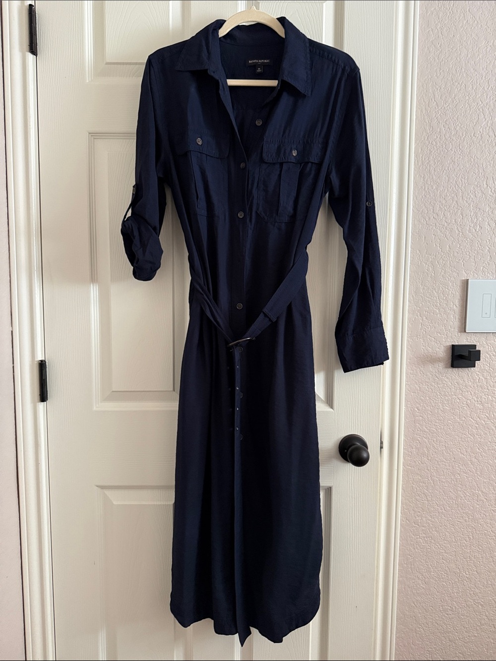 Banana Republic Navy Shirt Dress with Belt